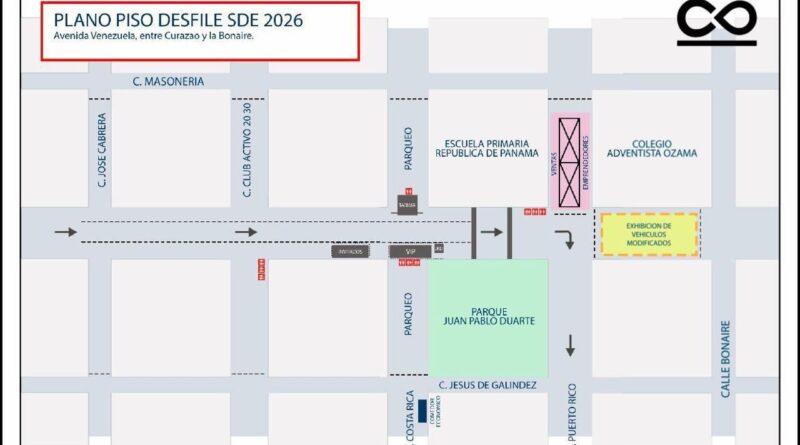 Avenida Venezuela y Costa Rica cerradas por desfile este fin de semana