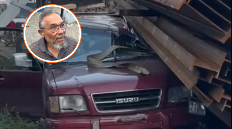 Conductor sobrevive a vuelco de patana que aplastó su yipeta
