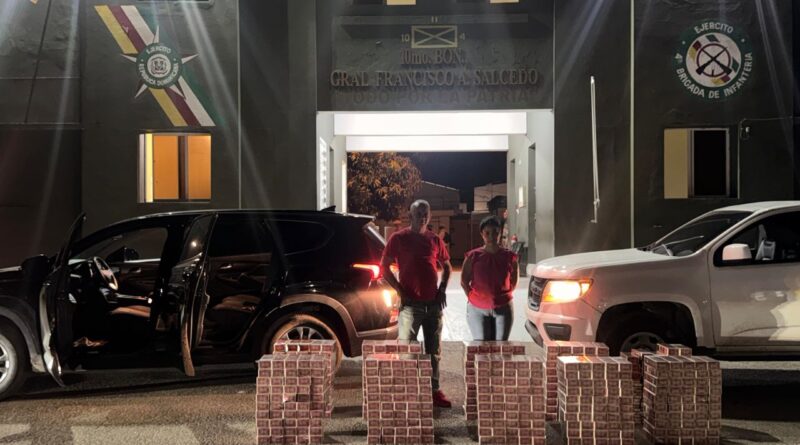Ejército detiene a dos por contrabando de 100,000 cigarrillos en Dajabón
