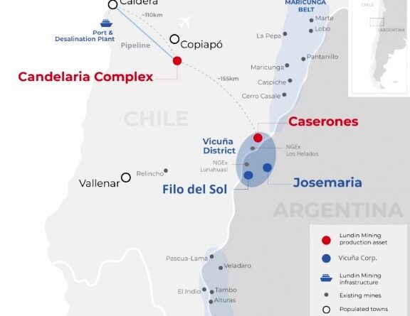 Lundin Mining aumenta a US$4,500 millones su crédito para Vicuña