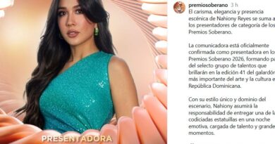 Nahiony Reyes se une como presentadora de Premios Soberano 2026