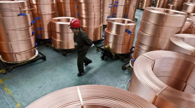 Producción de cobre refinado en China alcanzará 1,2 millones en marzo