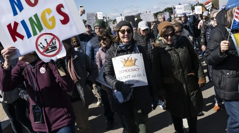 Protestas masivas de 'No Kings' contra Trump y guerra en Irán