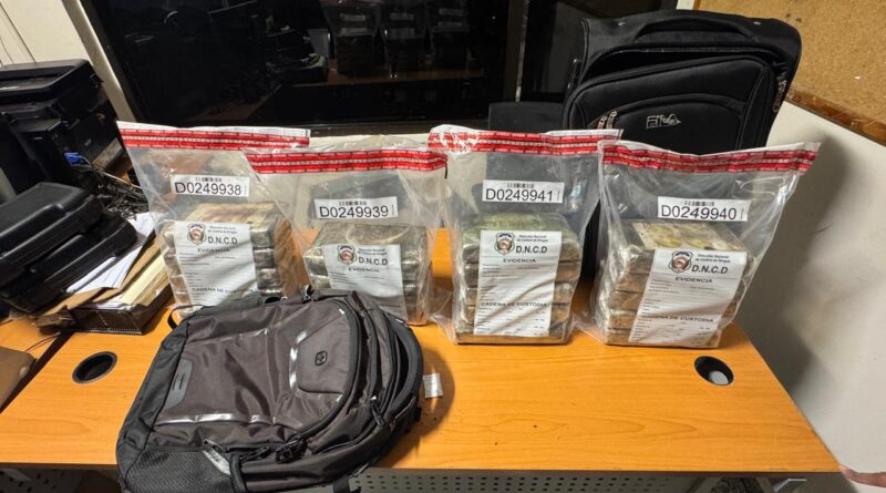 Arrestan a suizo y francesa con 37 paquetes de cocaína en RD