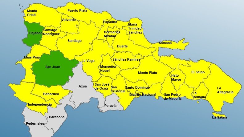 COE descontinúa alerta roja en 4 provincias y ajusta niveles