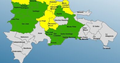 COE eleva alerta amarilla en 7 provincias por vaguada activa
