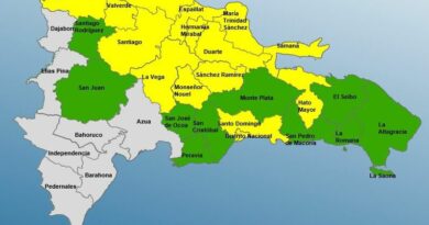 COE eleva alerta amarilla por lluvias en 14 provincias del país