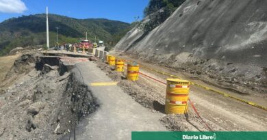 Construirán paso provisional en Ocoa tras cierre por socavón