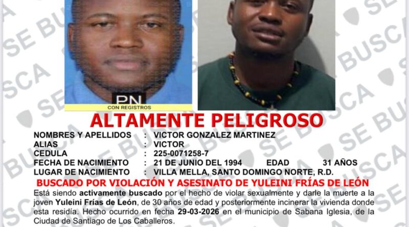 Policía revela identidad del autor de muerte en Sabana Iglesia