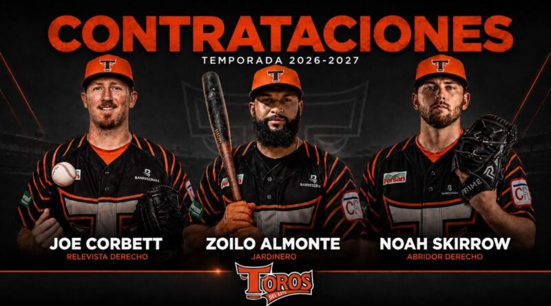 Toros confirman regreso de Corbett y fichan a Zoilo Almonte