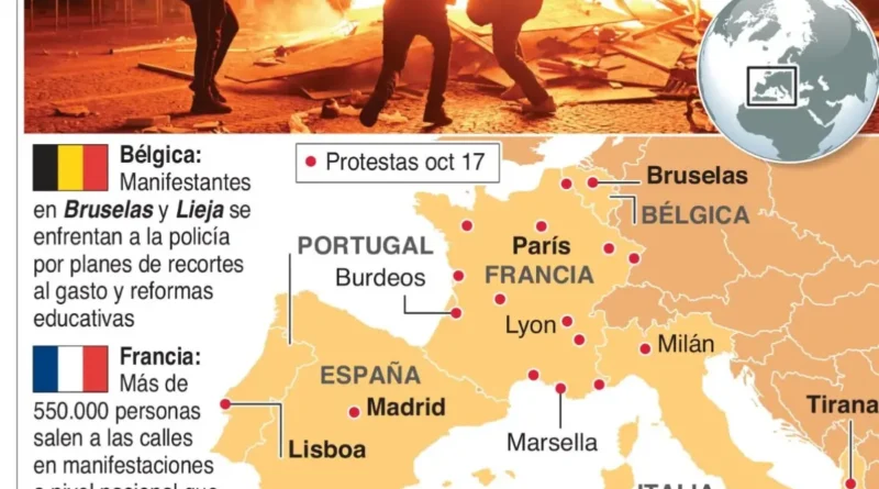 Francia aplicará toques de queda en ciudades por las protestas violentas